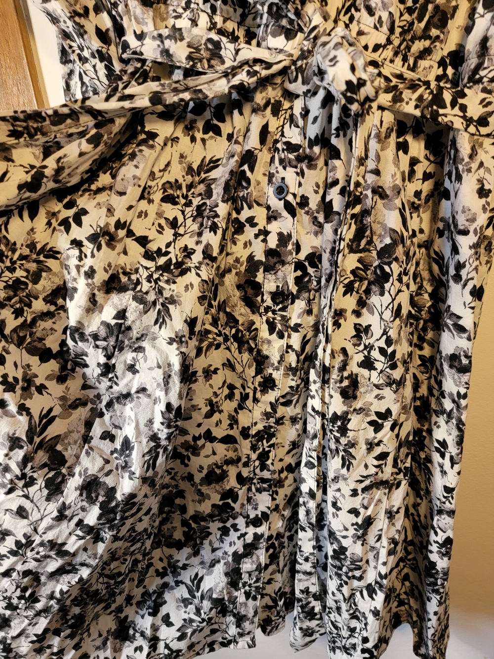 Torrid Poplin Mini Shirt Dress Ditzy Floral Black & White Sz 2X NWT - Picture 8 of 16
